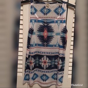 Aztec Print cute tank top-SM
